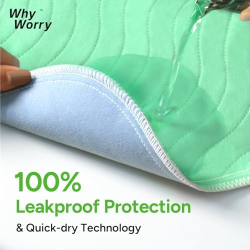WhyWorry washable pee pad showing soft wave texture surface