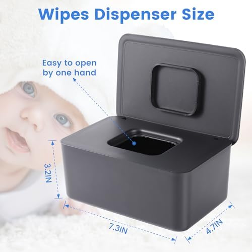 Lijroavy black wipes container on a nursery shelf
