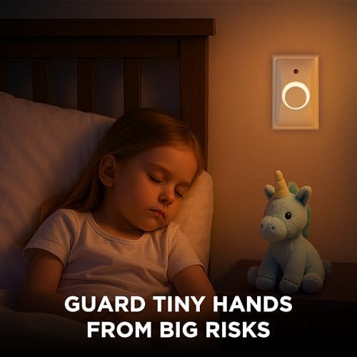 Side profile of GlowGuard tamper resistant outlet protector
