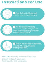 Newnice 30 count potty liner packaging for travel