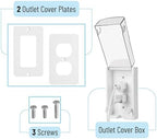 Side profile of Bates electrical outlet box for bulky adapters