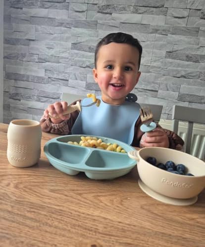 Side profile of PandaEar silicone baby suction bowl