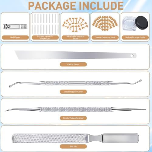 Close up of the medical grade stainless steel dual sided pedicure lifter tool for home foot care.