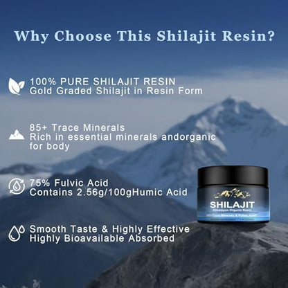 Gold grade shilajit resin showing thick texture and mineral rich dark color