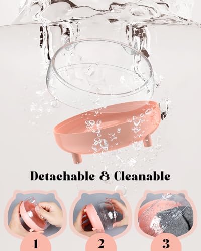 Pawfly Hamster Sand Bath Container, Hamster Sand Bath Box, Hamster Bathtub, Hamster Bathroom, Hamster Toilet, Plastic Dust Bath for Dwarf Hamsters, Syrian Hamsters, Mice, Gerbils & Small Animal, Pink - Image 6