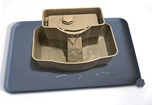 Hoki Found silicone pet mat rolled up for travel