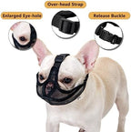 OHCOZZY breathable mesh dog mask small size black close up