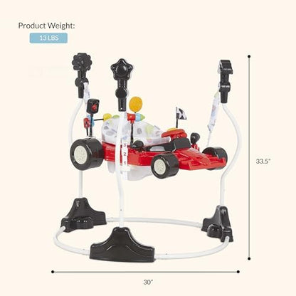 Dream On Me activity center side profile with racing car theme