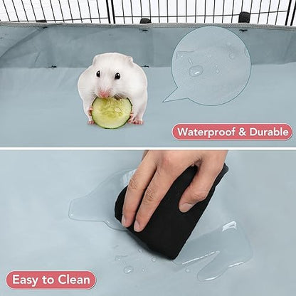 VISCOO 12 Panels Small Animal Playpen, 48" x 24" x 16" Pet Playpen with Waterproof Mat, C&C Cage for Guinea Pigs, Puppy Play Pen, Bunny Playpen, Indoor Outdoor Portable Metal Wire Yard Fence - Image 6