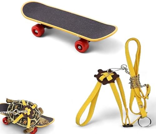 Keersi mini reptile skateboard showcasing the textured sand grip tape top surface for secure pet footing.