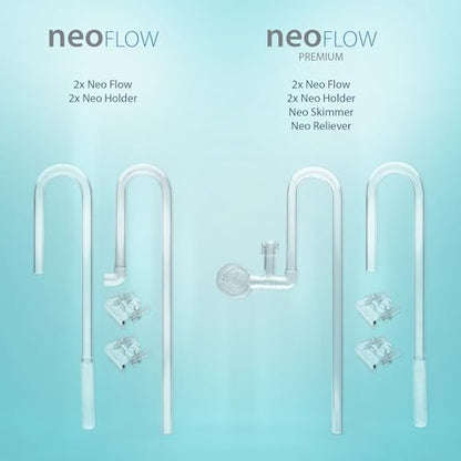 Aquario Neo Flow Premium medium size thirteen millimeter components laid out
