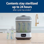 Dr. Brown's sterilizer control panel and HEPA filter