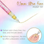 Demonstration of nail art drawing with Muzamox pens