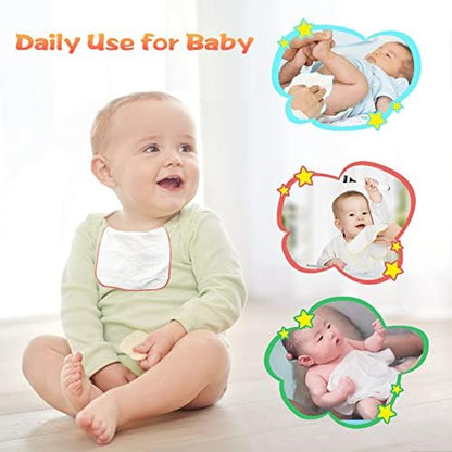 Demonstration of 8x8 inch flannel wipe size for diaper changes