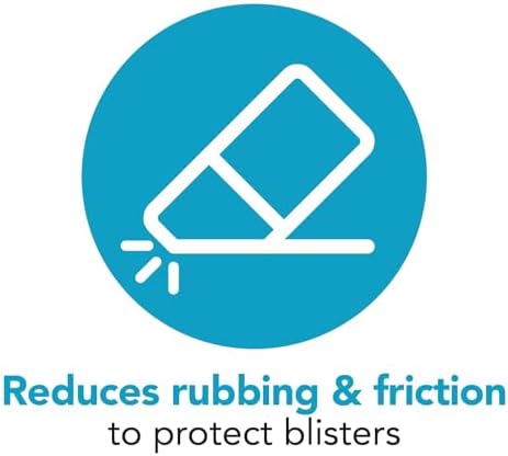 Hydrocolloid bandage being applied to a heel for friction relief.