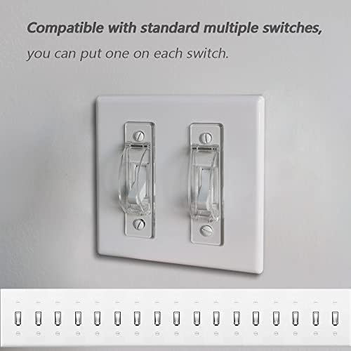 Close up of ILIVABLE switch guard clear plastic material