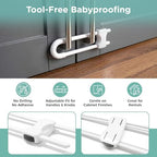 Close up of Skyla Homes tool-free cabinet security device