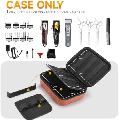 MOSLA hair clipper holder organizer interior view with mesh pocket and guide comb slots