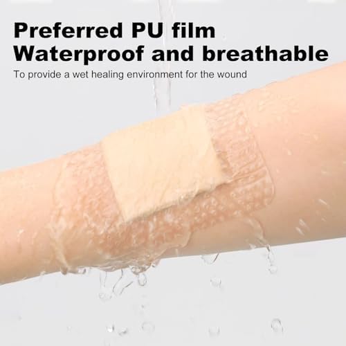 Back view showing the easy peel release liner of the medical foam dressing.
