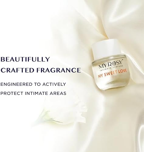 Dermatologist approved intimate fragrance oil bottle showing branding and size.