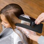 Application of hair dye using Gtziqa highlighting board and brush