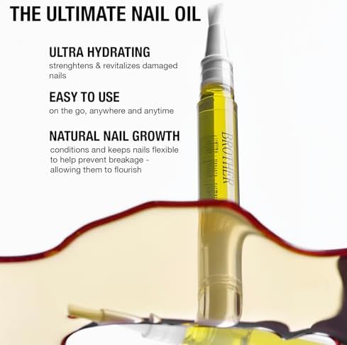 Application of Brother Cosmetics nail repair formula on cuticles