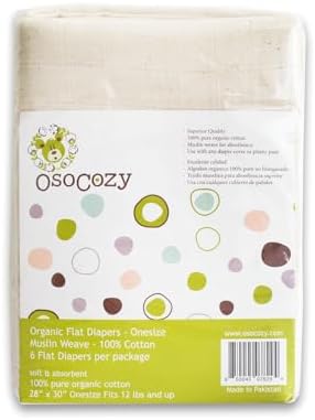 Side angle view of the lightweight and eco-friendly cotton muslin diaper material.