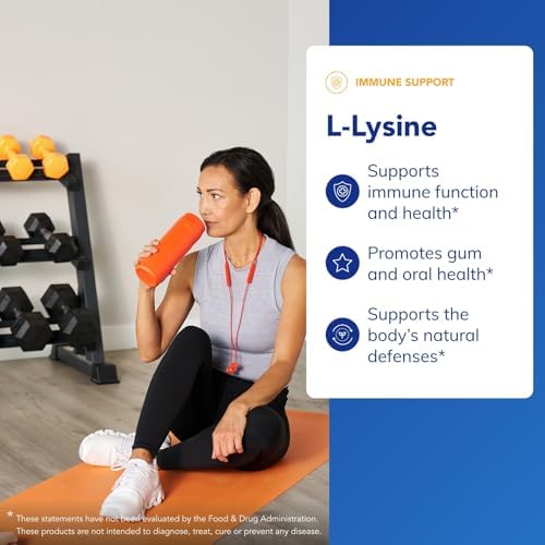 Side view of Pure Encapsulations L-Lysine essential amino acid bottle
