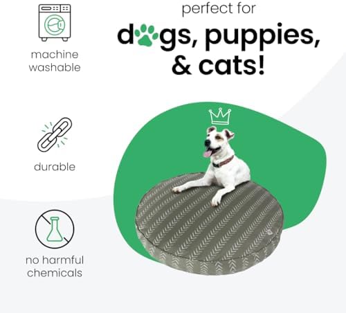 Eco friendly dog bed case being stuffed with old household clothes and blankets