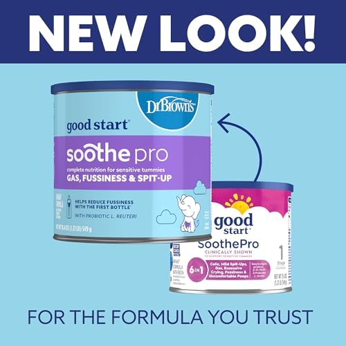 Dr Browns Soothe Pro baby formula sensitive tummy labeling close up