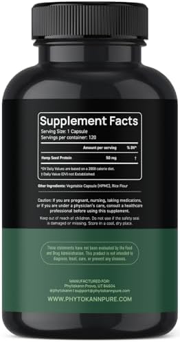 Phytokann Hemp Oil supplement bottle side view labels