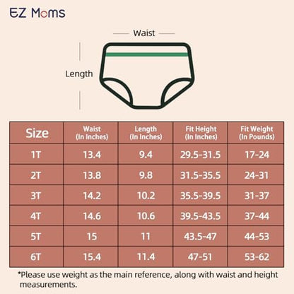 Ez Moms toddler rubber pants interior waterproof layer