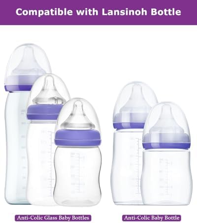 Joyfeed premium replacement teats pack showing compatibility with wide-neck baby bottles.