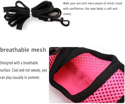 Adjustable Weimostar dwarf rabbit walking harness with padded padding.