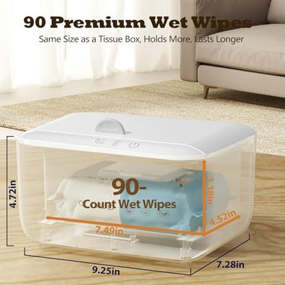 Jjojcll baby wipe warmer showing the internal capacity for wipes