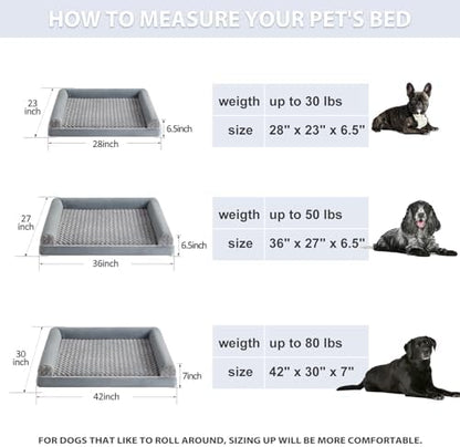 BFPETHOME Orthopedic Washable Dog Beds Large Sized Senior Dog for Comfy Sleeping with Removable Cover, Waterproof Big Soft Pet Couch Bed for Dogs Relax - Image 7