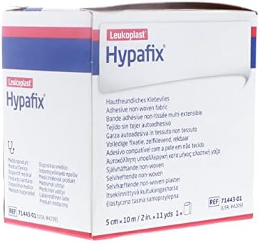 Hypoallergenic stretchable medical retention tape roll for joint wound care