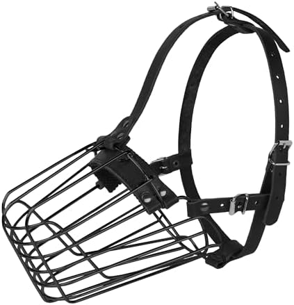 Side profile of Budkas wire basket dog muzzle
