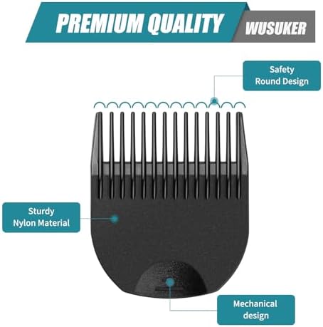 Waterproof trimmer guards package showing four different size dimensions