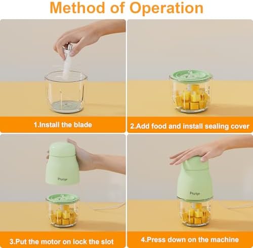 Phydge baby food processor with its complete components separated to demonstrate the easy cleaning and assembly process