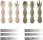 Close up of the hive shaped spoon grooves on the PandaEar baby led weaning utensils.