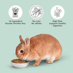 Kaytee adult rabbit food seal and freshness features