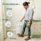 Dekor Eko Plus eco friendly diaper pail side profile