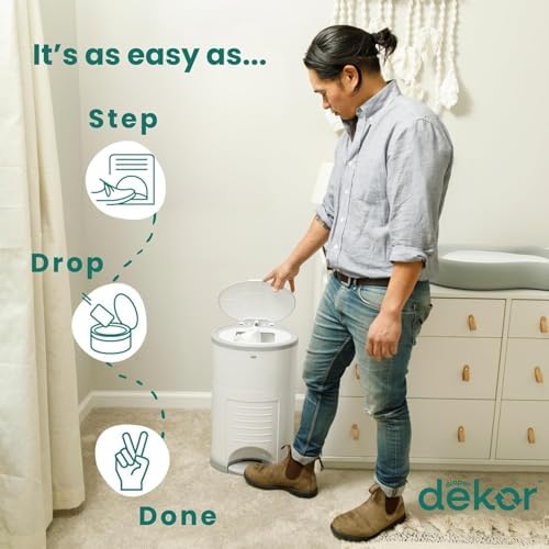 Dekor Eko Plus eco friendly diaper pail side profile