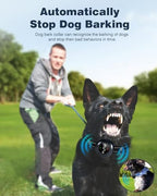 IP67 waterproof pet training collar receiver being tested in wet outdoor conditions.