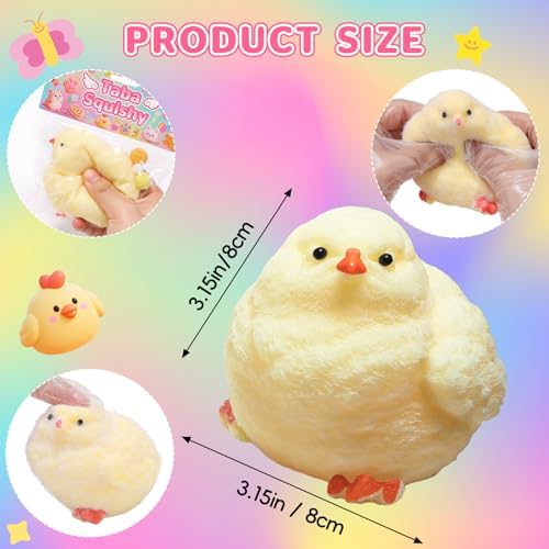 BESNEL 6 piece chicken squishy kit displayed inside its premium gift storage box