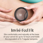 Reusable Cora Menstrual Disc flat fit design for 12 hour leak protection.