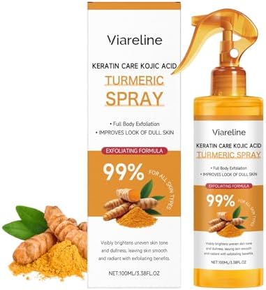 Dr.Melaxin exfoliating body mist bottle showing key ingredients like Retinol and Niacinamide for smooth skin