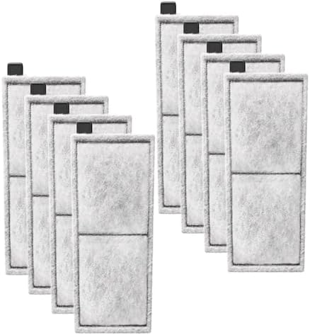 Eight pack replacement filter cartridges for large desktop fish tanks