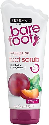 Authentic Freeman Peppermint and Plum creamy pumice foot care scrub tubes four pack